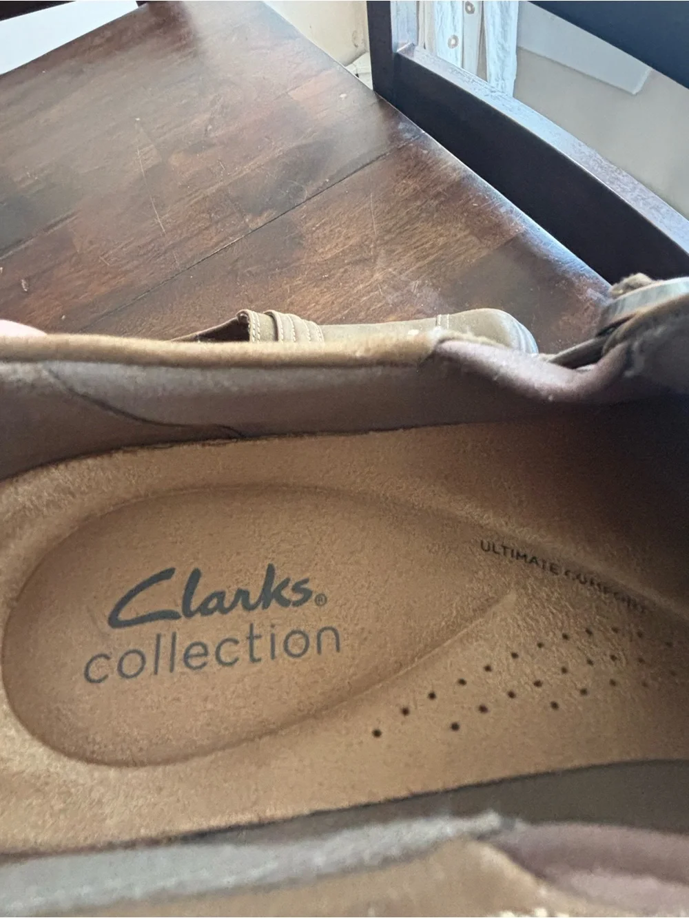Clarks  Tan Slip-On Loafers